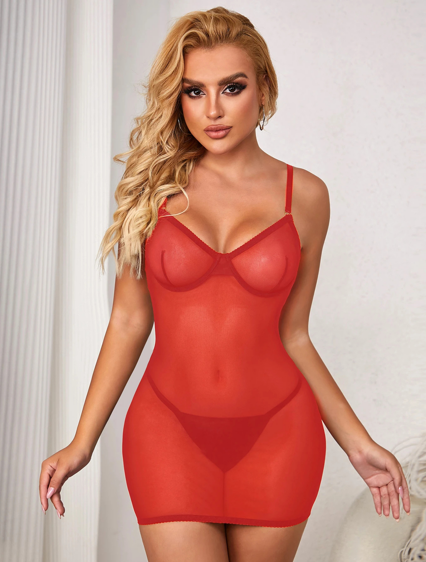 Nuisette Transparente Grande Taille Sexy